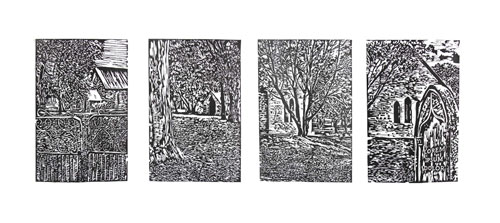 The Inscription - linocut