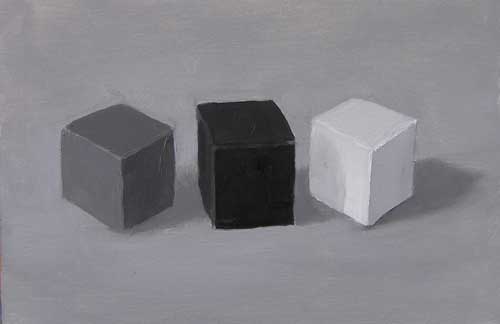 Cubes on grey 1