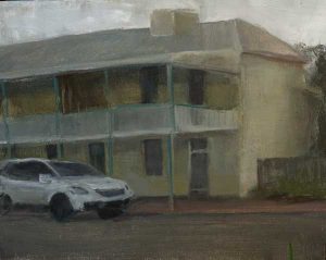 Early morning in Robe, South Australia. (Plein air study in a howling wind...). Oil on Panel